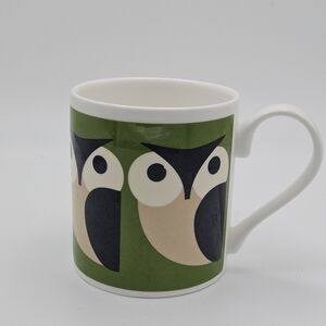 Orla Kiely green owl mug bone china